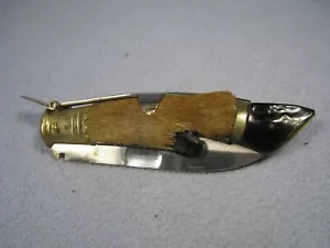 Rare Vintage R. Zafrilla Deer Hoof Folding Knife with Locking Blade - Picture 1 of 17
