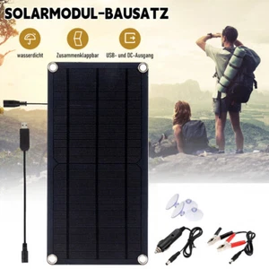 Solarmodule 12V 20W Tragbares Solarpanel Autobatterie Erhaltungs Ladegerät USB - Bild 1 von 17