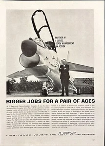 LTV R. E. Galer Chance Vought Crusader F8U-2NE  Vintage Print Ad 1962 - Picture 1 of 3