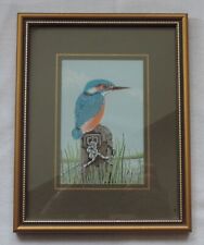 Cash's of Coventry Woven Silk Picture - Birds - Kingfisher