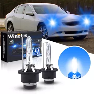 10000K Blue D2S HID Xenon Headlight Bulb For 2011 2013 Infiniti G37 Sedan - Picture 1 of 7