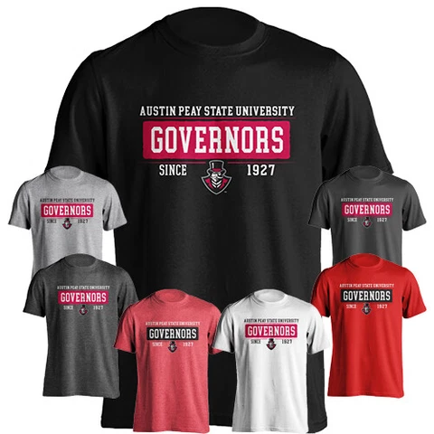 Austin Peay State University Governors Bar Mascot Logo Short Sleeve T-Shirt Cover