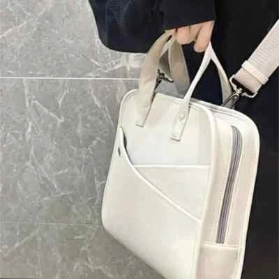 New White Laptop Bag Women  14 16 Inch Handbags Computer Notebook Shockproof - Image 1 of 4