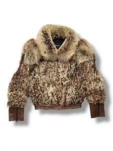 Cropped Echtfell Jacke aus den 90er Jahren Damen Gr. M - Bild 1 von 8