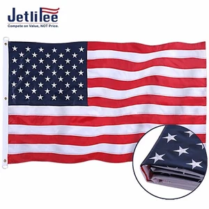 Bandiera americana 6 x 10 piedi Stati Uniti USA | stelle ricamate | nylon resistente | protezione UV - Foto 1 di 12