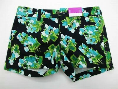 Nuevo Pantalones Cortos Planos de Algodón MERONA SH2324 Para Mujer Talla 2 Informales Estampado Floral Foto 1 de 4