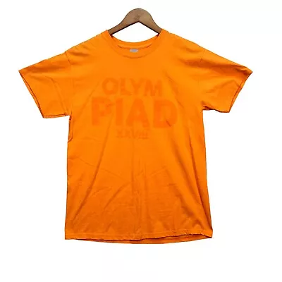 Athens 2004 Olympics T Shirt XXVIII Olympiad Orange Greece Summer Athlete M - Image 1 of 3