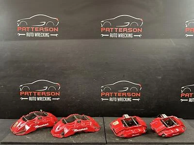 14-17 JUEGO DE PINZAS DE FRENO BREMBO DELANTERAS Y TRASERAS MASERATI GHIBLI ROJO Foto 1 de 4