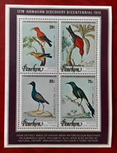 PENRHYN Cook Islands 1978 MNH Cook Hawaii Birds Mi BL5 Scott 96d Superb 3126-1 - Picture 1 of 3