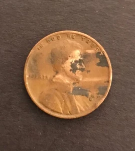 1942-D Lincoln Wheat Cent Die Clip Error - Picture 1 of 2