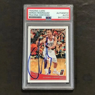 2009-10 Topps Basketball #258 Sergio Rodriguez Signed Card AUTO PSA Slabbed Trai - Image 1 of 2