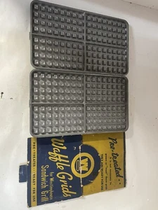 INSERTOS GOFRES PARRILLA SÁNDWICH WESTINGHOUSE ANTIGUOS DE COLECCIÓN 11" X 6 1/2" - Imagen 1 de 2