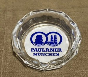 Vintage Glas Paulaner München Bier 3 Fächer Aschenbecher, Paulaner München - Bild 1 von 5
