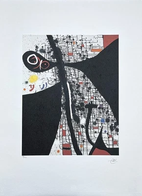 JOAN MIRÓ - Bird of the Caves II - signed, numbered edition 58/150,56x76cm - image 1 of 4