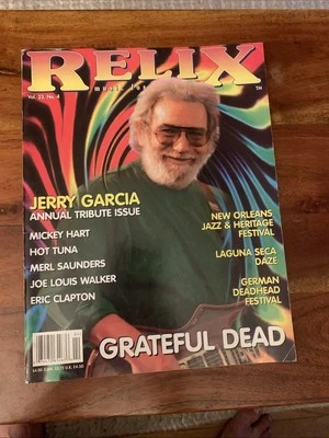 Relix Magazine Aug 1996 Vol 23 No 4 Jerry Garcia Tribute Clapton Grateful Dead - Image 1 of 4