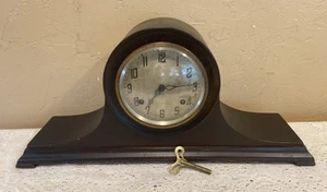 Vintage New Haven Harmony Camel Back Bim Bam Wind Up Mantle Clock - Works - Photo 1/12