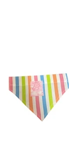 rabbit striped dog collar 7 inches large handmade new - Picture 1 of 4