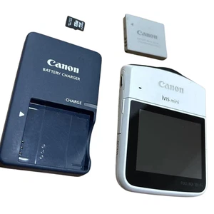 CANON iVIS mini Digital Camera White Camcorder 12.8MP Compact Used From Japan - Picture 1 of 11