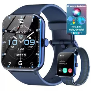 Fitness Blood Pressure Heart Rate Monitor Calorie Smart Watch Bluetooth Call - Picture 1 of 8
