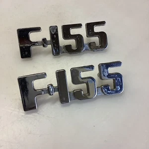 (2) original 1948-52 Ford truck ‘F155 ‘emblems , chrome - Picture 1 of 12