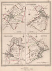 KENT TOWNS. Canterbury Rochester Chatham Dover Pläne. CREIGHTON/WALKER 1835 Karte