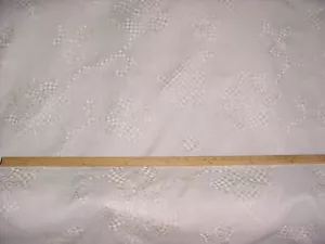 2Y Lee Jofa 2012118 Philomena Cream Embroidered Floral Upholstery Fabric - Picture 1 of 4