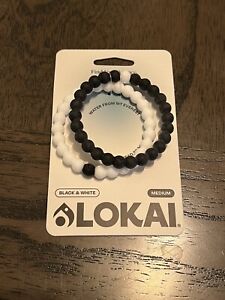 Lokai Yin & Yang Black/White Bracelets (2) - Medium (NEW)