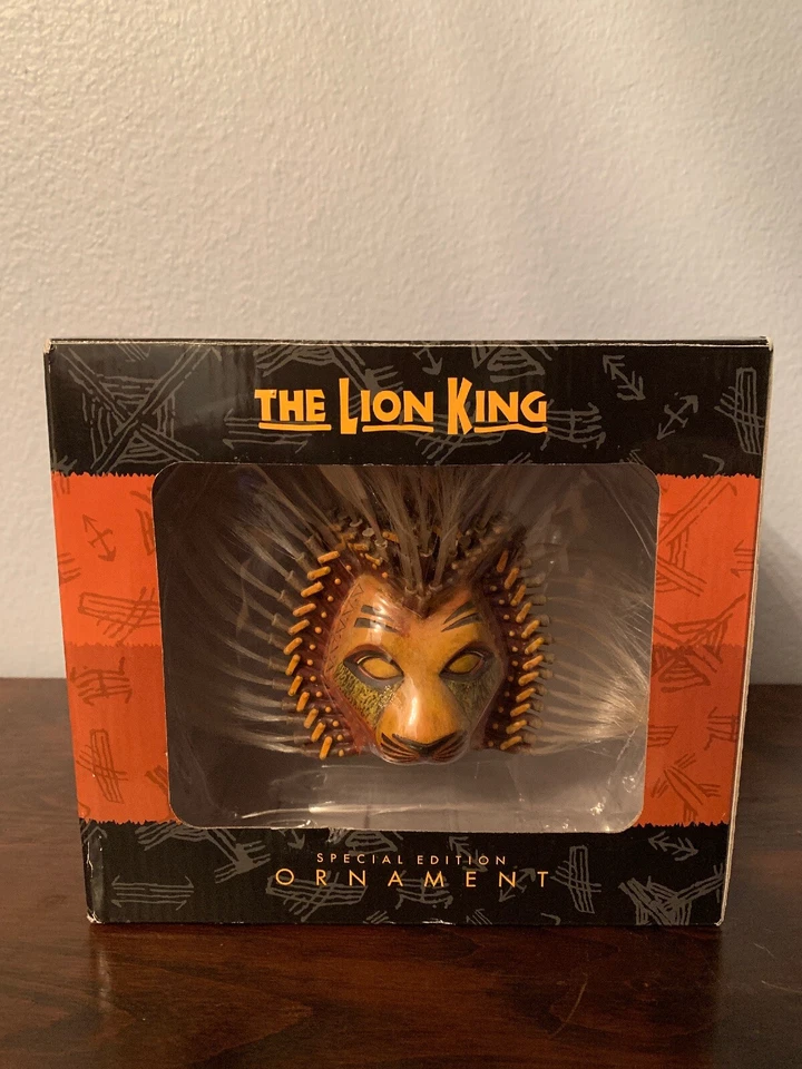 Disney The Lion King Broadway Musical Special Edition Simba Mask Ornament w Box