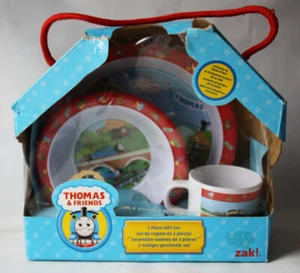 RARE 2008 THOMAS & FRIENDS 3 PIECE BREAKFAST SET PLATE BOWL MUG ZAK NEW ! - Picture 1 of 9