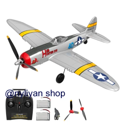 P47 Lightning Rc Aircraft 2.4G 4CH Rtf Aircraft One-Key Aerobatic Fighter Gifts - Image 1 of 4