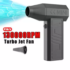 High Power Jet Fan Violent Turbo Fan Mini USB Air Blower Duster 52m/s Wind Speed - Picture 1 of 12