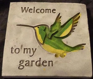Cute Momentum Brand Molded Garden Wall Plaque - WELCOME - VGC - PRETTY PLAQUE - Picture 1 of 1