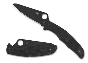 Spyderco Pacific Salt 2 Knife C91PBBK2 Black Plain Edge H-2 Blade Black FRN - Picture 1 of 3