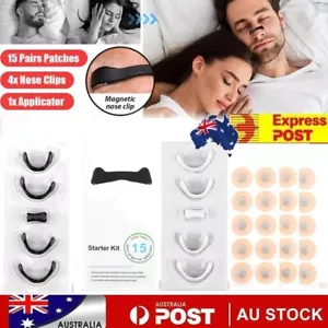15 Pairs Magnetic Nasal Strips Stop Snoring Nasal Strips Breathing Intake Bands - Picture 1 of 17
