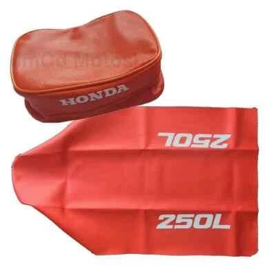 Funda de asiento naranja Honda XR250L xr 250L 92 + Bolsa de guardabarros trasero Cuero sintético Foto 1 de 2