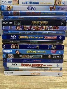 Lot Of 16 Sealed Blu-Ray Family Movies - Scooby-Doo, Sonic, Tom & Jerry & More! - Picture 1 of 4