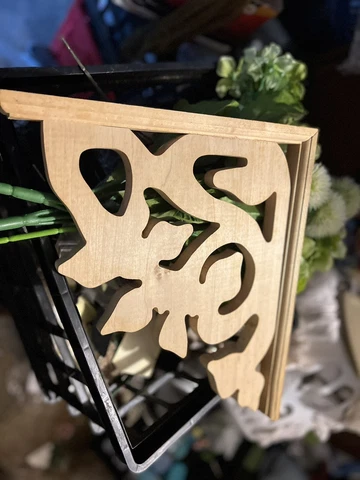 Unfinished POPLAR Wood Ornate Corbel Porch Shelf Brackets New Old stock 13 Left Cover