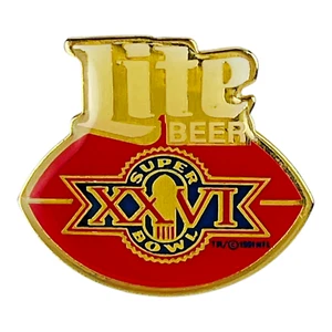 Vintage Miller Lite Beer Super Bowl XXVI 26 Lapel Hat Pin 1991 Souvenir Gift - Picture 1 of 6
