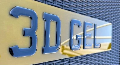 PLACAS DE EXHIBICIÓN DE GEL 3D TINTADAS - Matrículas de matrícula, matrícula delantera y trasera REG COCHE Foto 1 de 2