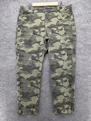 Pantalones chinos antiguos azul marino para mujer 14 oliva camuflados tiro alto pixie tobillo elástico Foto 1 de 4