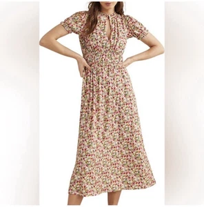 Boden Rosanna Floral Print Jersey Midi Tea Dress Size 8 Petite Cottagecore - Picture 1 of 18