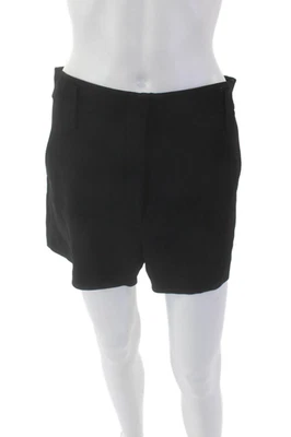 Pantalones cortos informales ALC para mujer sin cordones con cremallera y botones negros talla 2 Foto 1 de 4