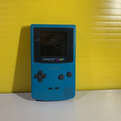 Console Nintendo GAME BOY COLOR AZZURRO Turchese ORIGINALE CGB-001  1998 - Immagine 1 di 4