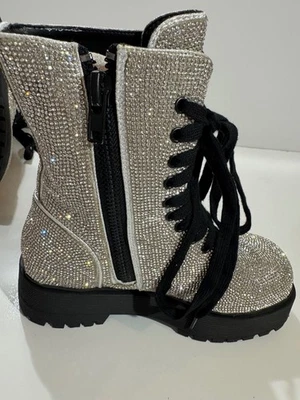 POSTER GIRL BILLIONAIRE BLING COMBAT BOOTS Sz 6 New w/Box - Image 1 of 4