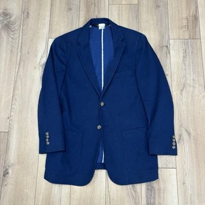 Blazer Abrigo Deportivo Jersey ROBERT TALBOTT - Mediano - Azul Claro Usado en Excelente Condición - Imagen 1 de 8