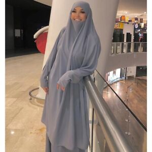 JILBAB / KHIMAR/ Woman's Islamic 2 Piece Prayer Dress/ Muslim Abaya/ Burka