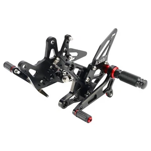 Juego trasero ajustable Racing estriberas negras para Kawasaki ZX6R ZX-6R 2024-2025 V1 - Imagen 1 de 9