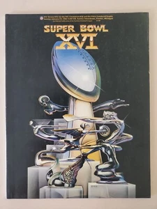 NFL SUPER BOWL XVI (16-1982) Program. San Fran 49ers v. Cincinnati Bengals - Picture 1 of 12