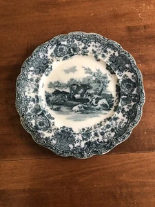 Ridgways Flow Blue Cow Plate - Picture 1 of 3