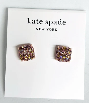 Aretes cuadrados Kate Spade New York oro rosa brillo con bolsa para el polvo Foto 1 de 4